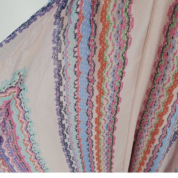 BCBGMaxazria Womens Dress Sleeveless Hankerchief Blue Pink Size Medium - Picture 6 of 9